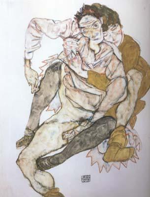 Egon Schiele Seated Couple (mk20) Germany oil painting art